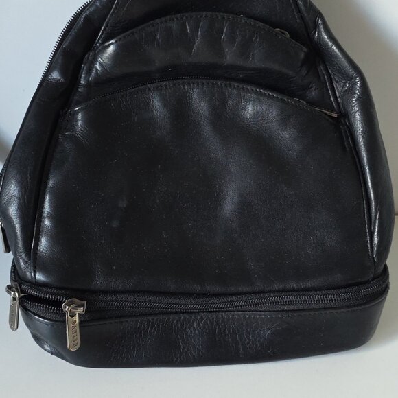 DANIER | Leather Backpack Bag Black - Picture 2 of 6